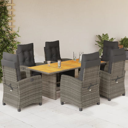 Set da Pranzo da Giardino 7 pz con Cuscini