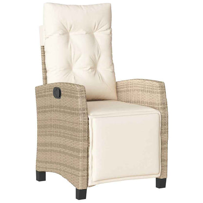 Set da Pranzo da Giardino 9 pz con Cuscini Beige in Polyrattan | homemem39
