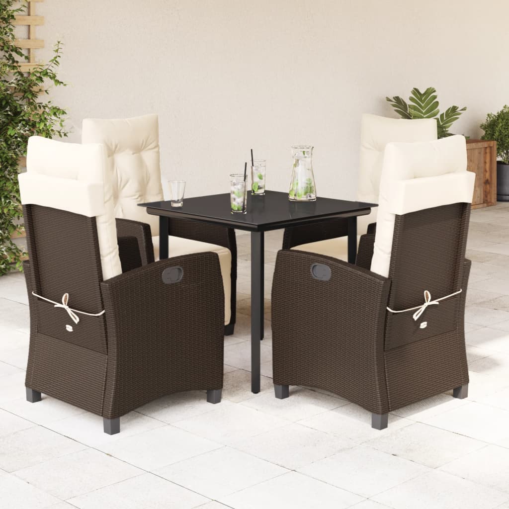 Set da Pranzo da Giardino 5pz con Cuscini