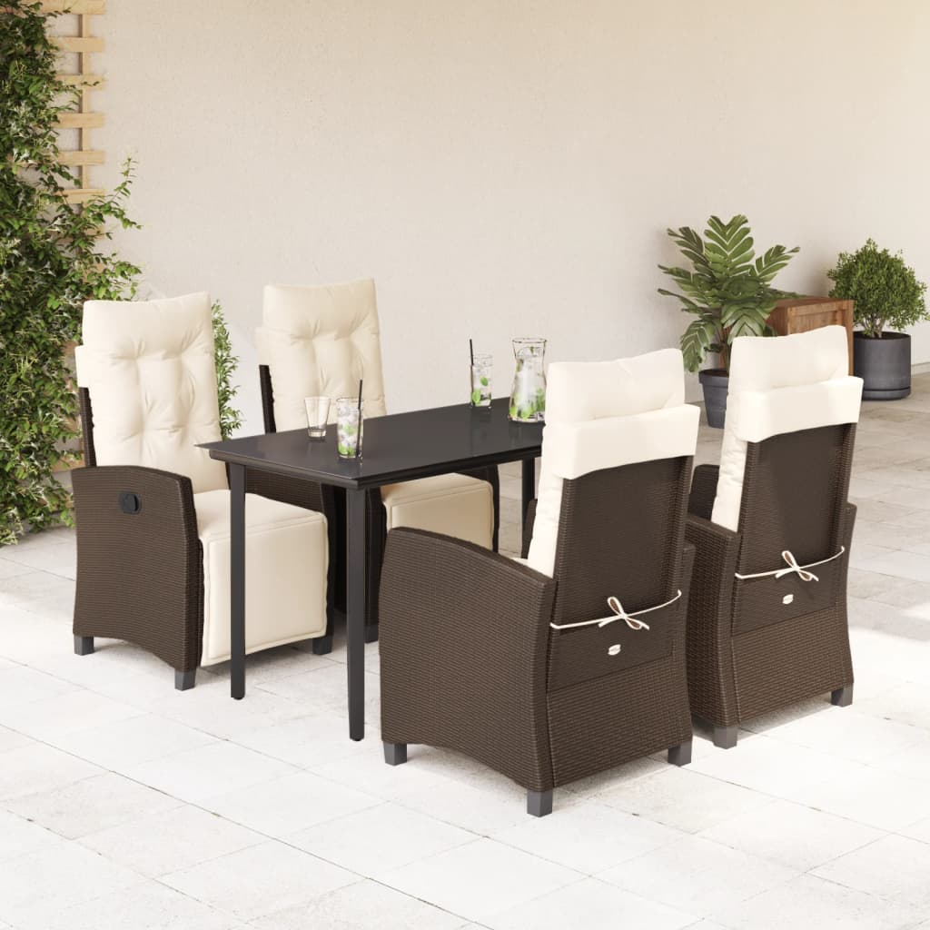 Set da Pranzo da Giardino 5pz con Cuscini