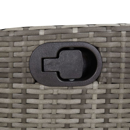 Set da Pranzo da Giardino 7 pz con Cuscini in Polyrattan Grigio | homemem39