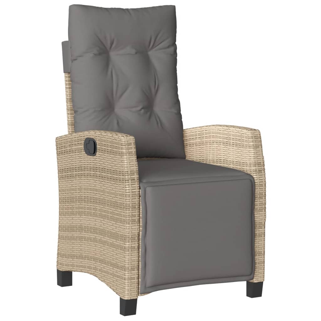 Set Pranzo da Giardino 5 pz con Cuscini Beige Misto Polyrattan | homemem39