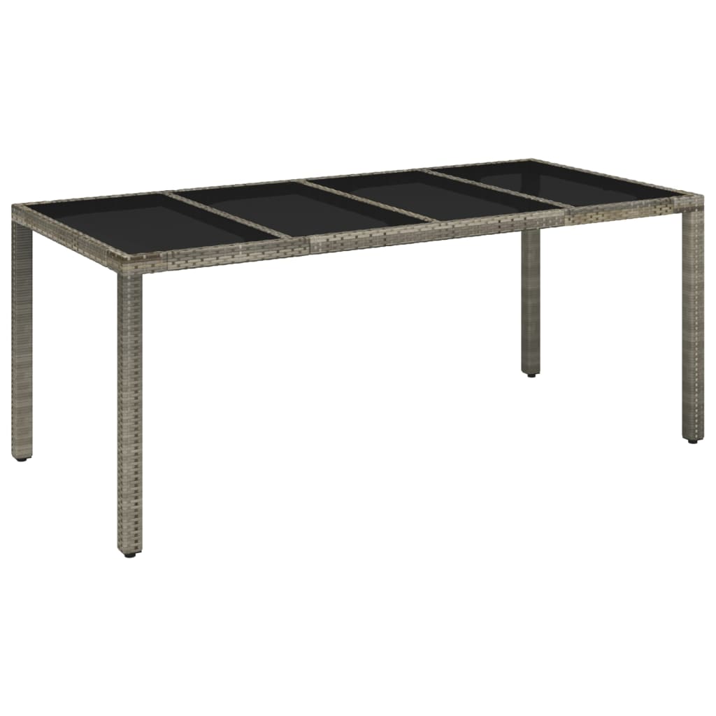 Set da Pranzo da Giardino 9 pz con Cuscini in Polyrattan Grigio - homemem39