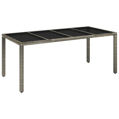 Set da Pranzo da Giardino 9 pz con Cuscini in Polyrattan Grigio - homemem39