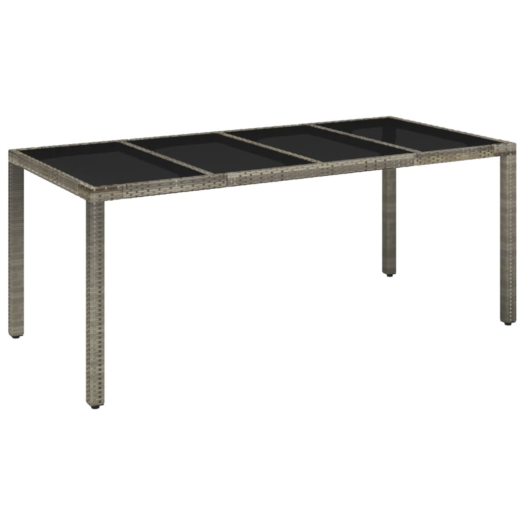 Set da Pranzo da Giardino 9 pz con Cuscini in Polyrattan Grigio | homemem39