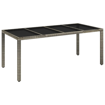 Set da Pranzo da Giardino 9 pz con Cuscini in Polyrattan Grigio | homemem39