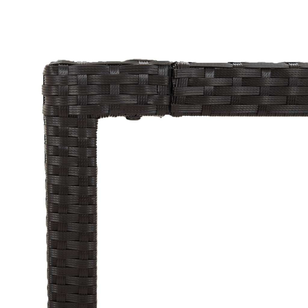 Set da Pranzo da Giardino 5 pz Nero con Cuscini in Polyrattan | homemem39