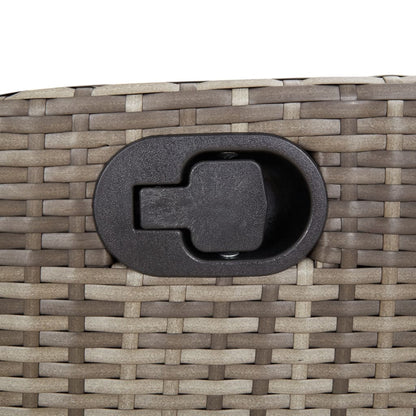 Set da Pranzo da Giardino 5 pz con Cuscini in Polyrattan Grigio - homemem39