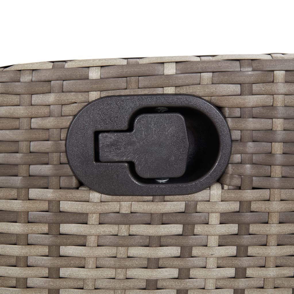 Set da Pranzo da Giardino 9 pz con Cuscini in Polyrattan Grigio | homemem39