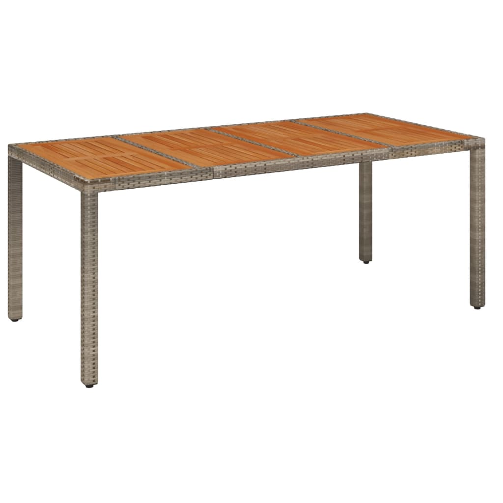 Set da Pranzo da Giardino 9 pz con Cuscini in Polyrattan Grigio | homemem39