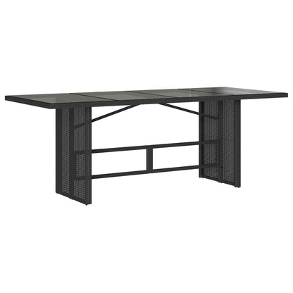 Set da Pranzo da Giardino 9 pz con Cuscini Nero in Polyrattan | homemem39