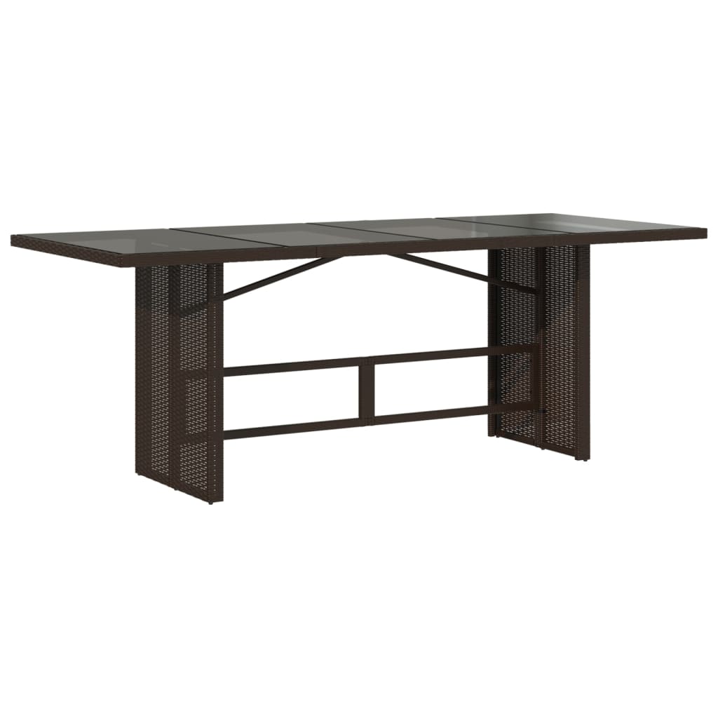 Set da Pranzo da Giardino 7pz con Cuscini in Polyrattan Marrone | homemem39