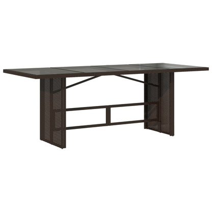 Set da Pranzo da Giardino 7pz con Cuscini in Polyrattan Marrone | homemem39