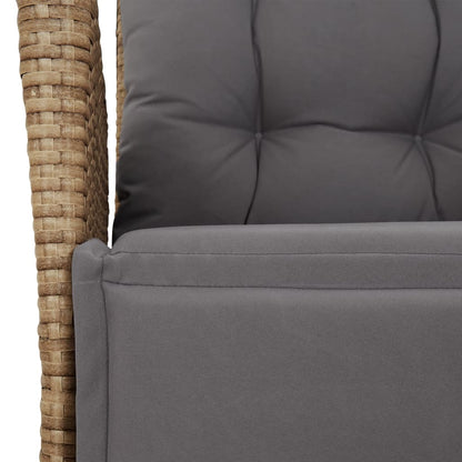 Set Pranzo da Giardino 9 pz con Cuscini Beige Misto Polyrattan | homemem39