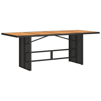 Set da Pranzo da Giardino 9 pz con Cuscini Nero in Polyrattan | homemem39
