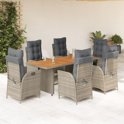 Set da Pranzo da Giardino 7 pz con Cuscini