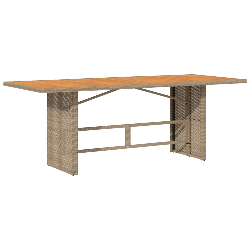 Set da Pranzo da Giardino 9 pz con Cuscini Beige in Polyrattan | homemem39