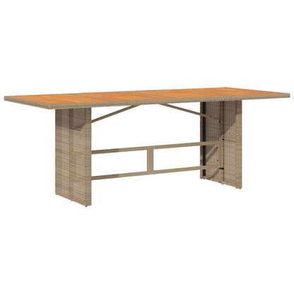 Set da Pranzo da Giardino 9 pz con Cuscini Beige in Polyrattan | homemem39
