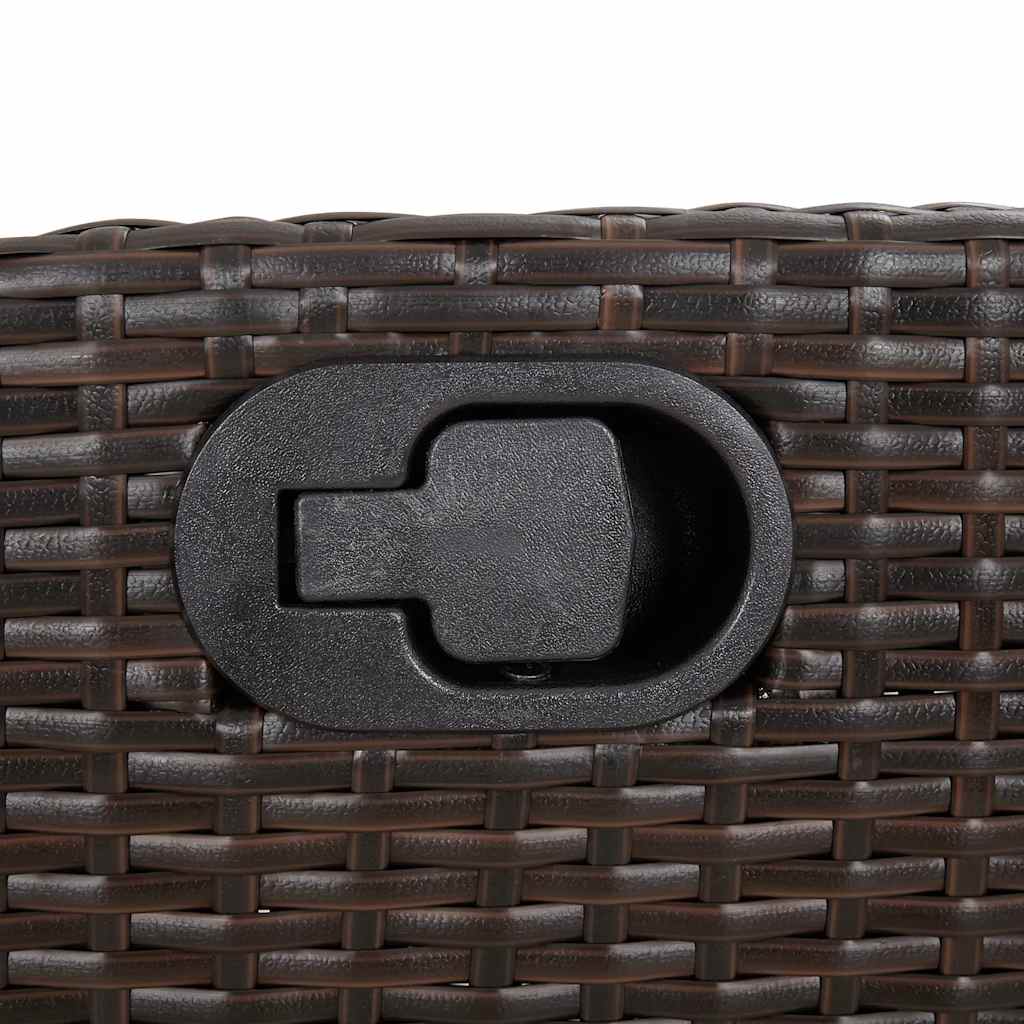 Set da Pranzo da Giardino 9pz con Cuscini Marrone in Polyrattan - homemem39