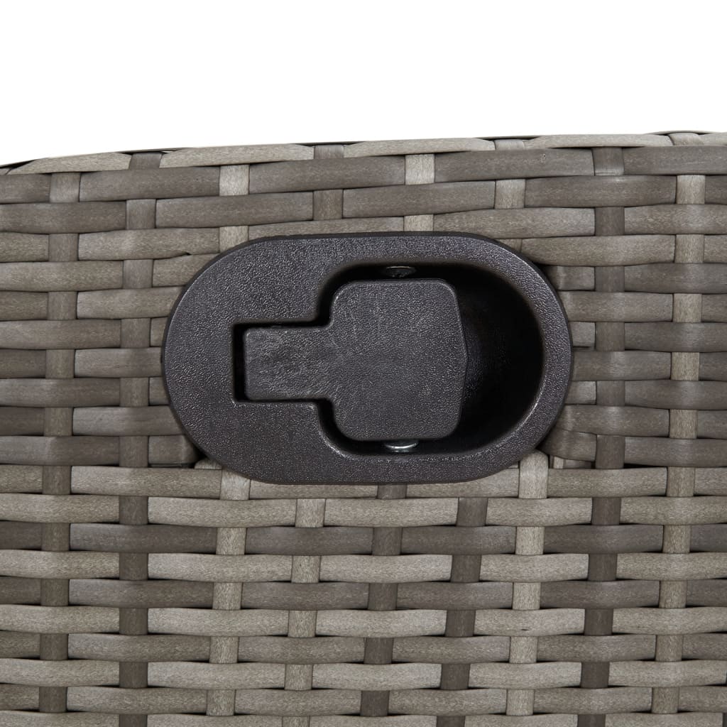 Set da Pranzo da Giardino 5 pz con Cuscini in Polyrattan Grigio | homemem39