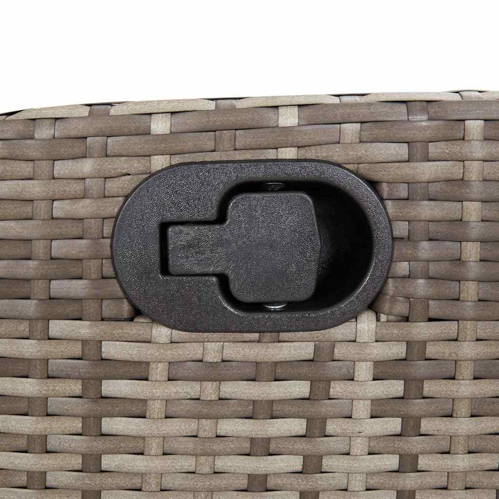 Set da Pranzo da Giardino 7 pz con Cuscini in Polyrattan Grigio - homemem39