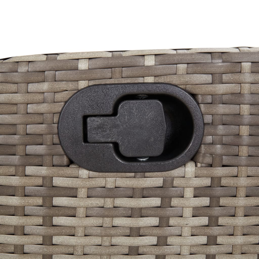 Set da Pranzo da Giardino 9 pz con Cuscini in Polyrattan Grigio | homemem39