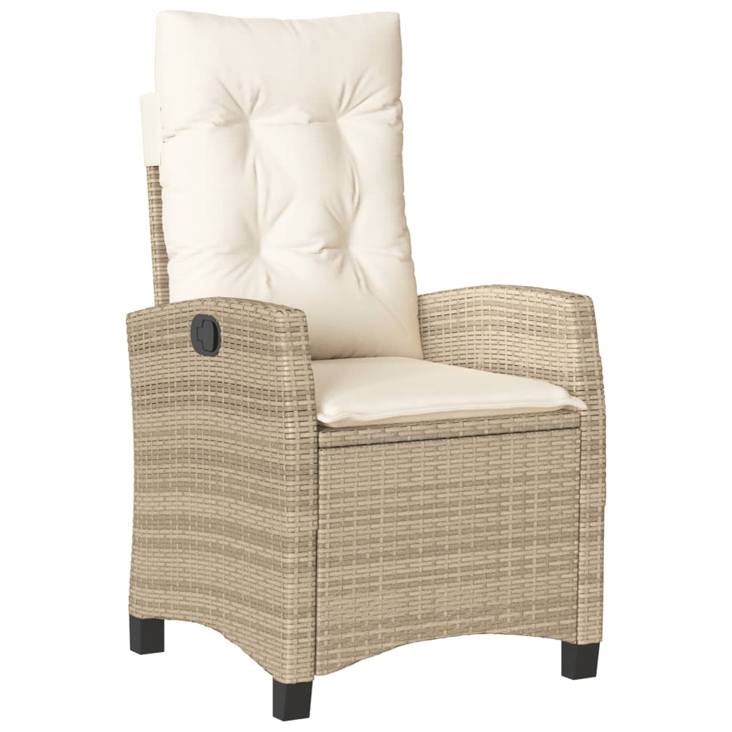 Set da Pranzo da Giardino 5 pz con Cuscini Beige in Polyrattan | homemem39