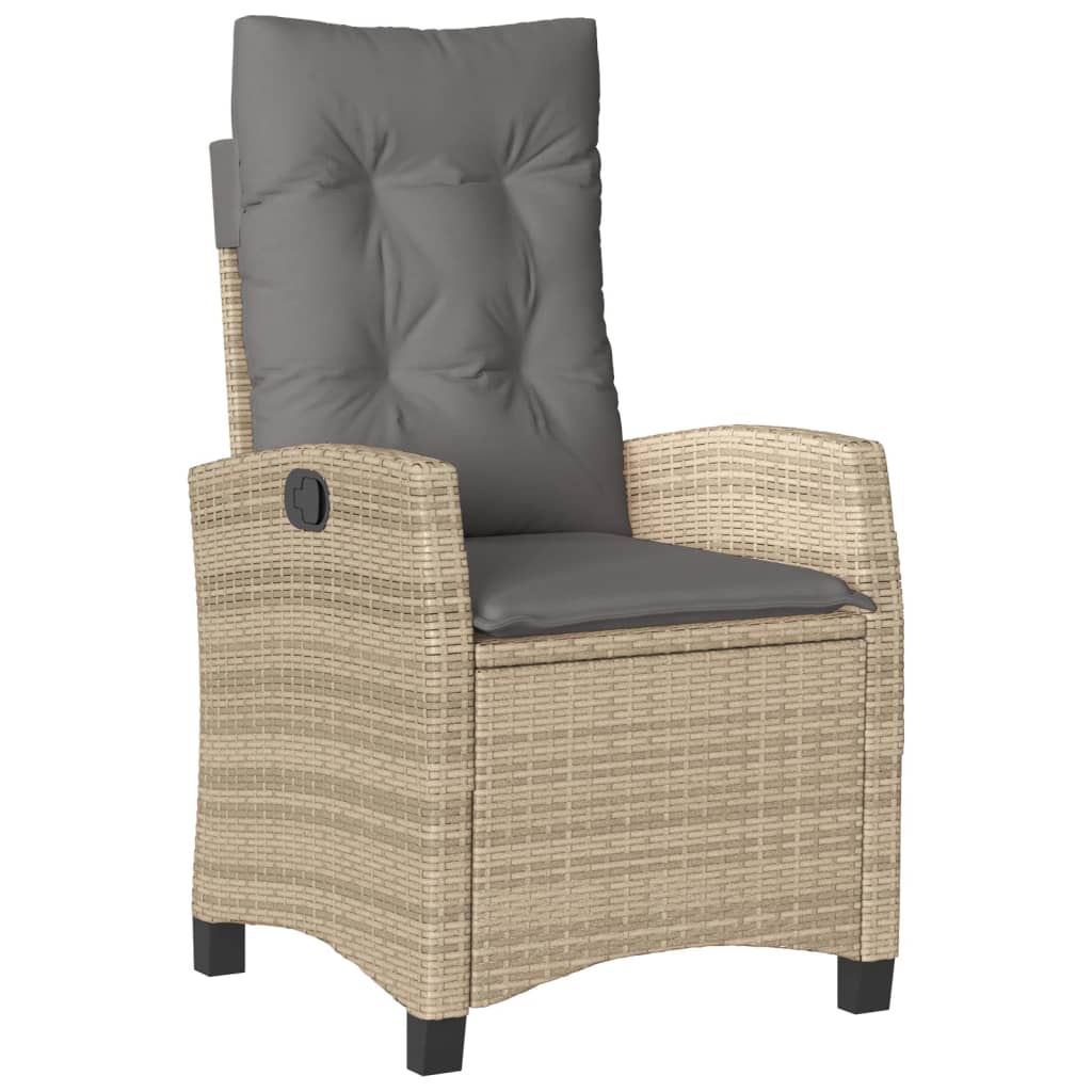 Set da Pranzo da Giardino 5 pz con Cuscini Beige in Polyrattan | homemem39