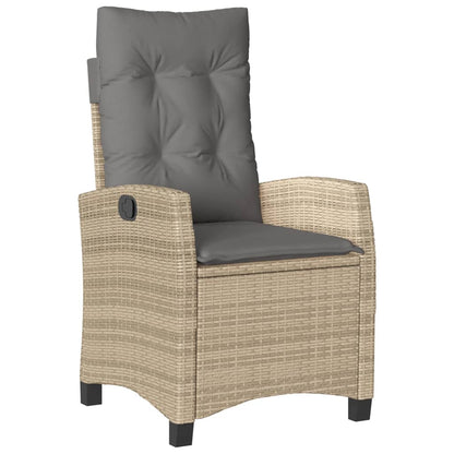 Set da Pranzo da Giardino 5 pz con Cuscini Beige in Polyrattan | homemem39