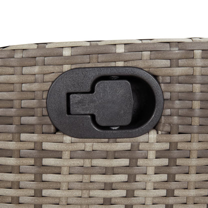 Set da Pranzo da Giardino 7 pz con Cuscini in Polyrattan Grigio | homemem39