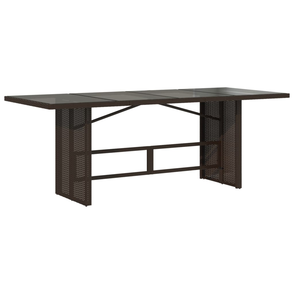 Set da Pranzo da Giardino 7pz con Cuscini in Polyrattan Marrone | homemem39