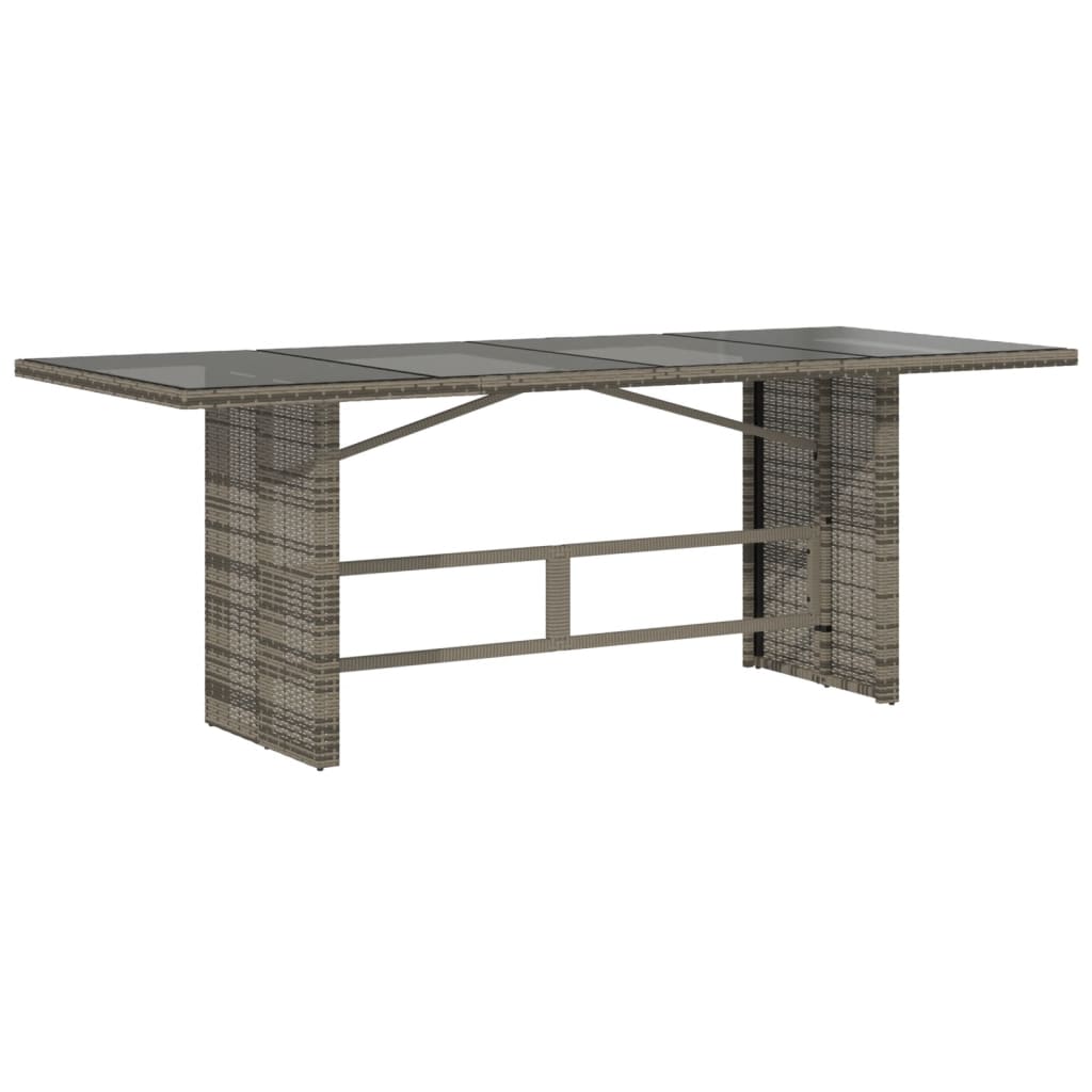 Set da Pranzo da Giardino 7 pz con Cuscini in Polyrattan Grigio - homemem39