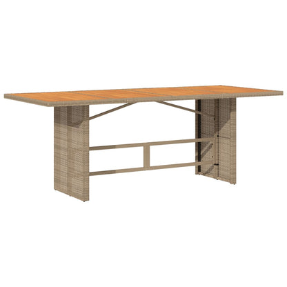 Set da Pranzo da Giardino 9 pz con Cuscini Beige in Polyrattan | homemem39