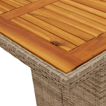 Set Pranzo da Giardino 9 pz con Cuscini Beige Misto Polyrattan | homemem39