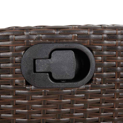 Set da Pranzo da Giardino 9pz con Cuscini Marrone in Polyrattan - homemem39