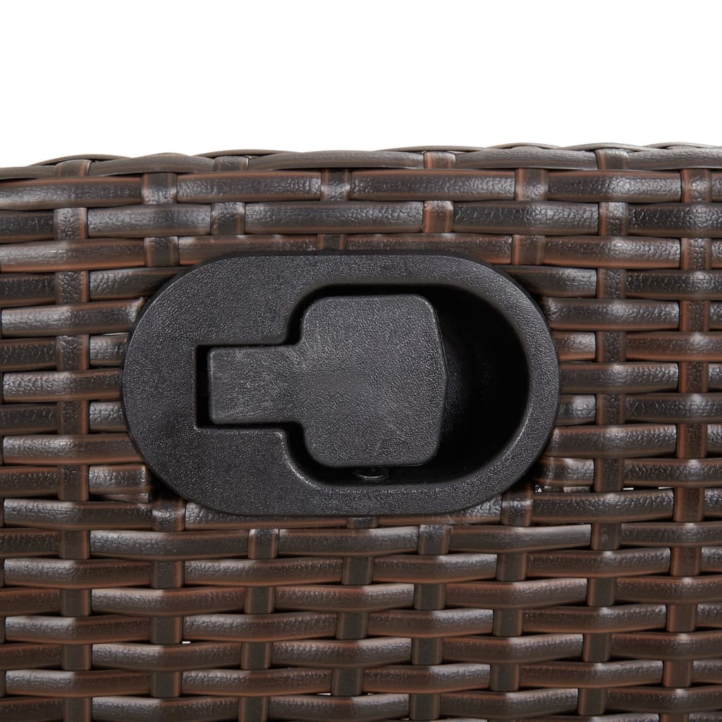 Set da Pranzo da Giardino 5pz con Cuscini in Polyrattan Marrone | homemem39