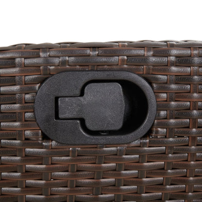 Set da Pranzo da Giardino 5pz con Cuscini in Polyrattan Marrone | homemem39