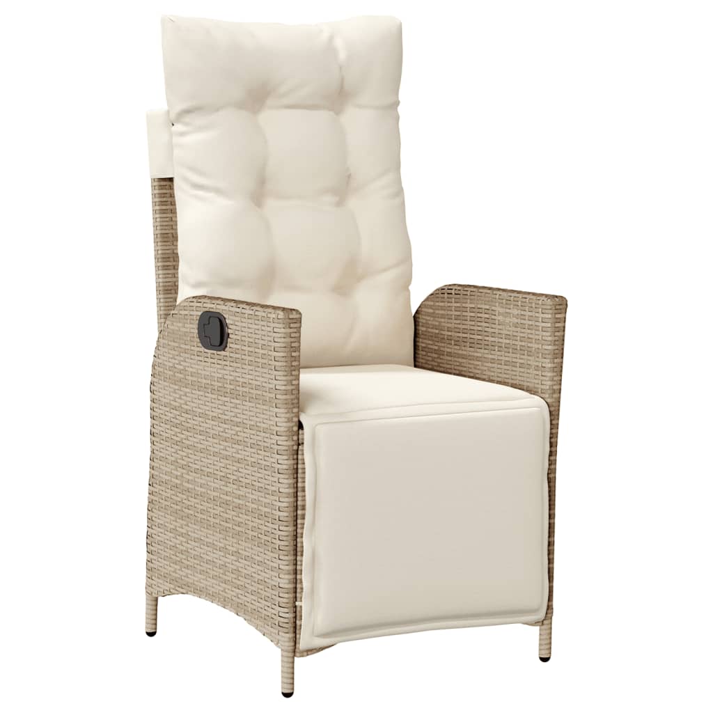 Set da Pranzo da Giardino 5 pz con Cuscini Beige in Polyrattan | homemem39