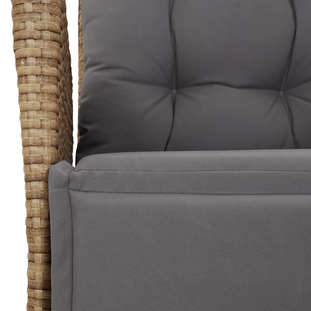 Set Pranzo da Giardino 5 pz con Cuscini Beige Misto Polyrattan | homemem39