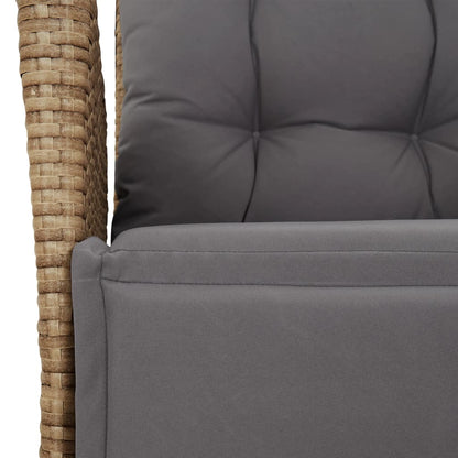 Set Pranzo da Giardino 5 pz con Cuscini Beige Misto Polyrattan | homemem39