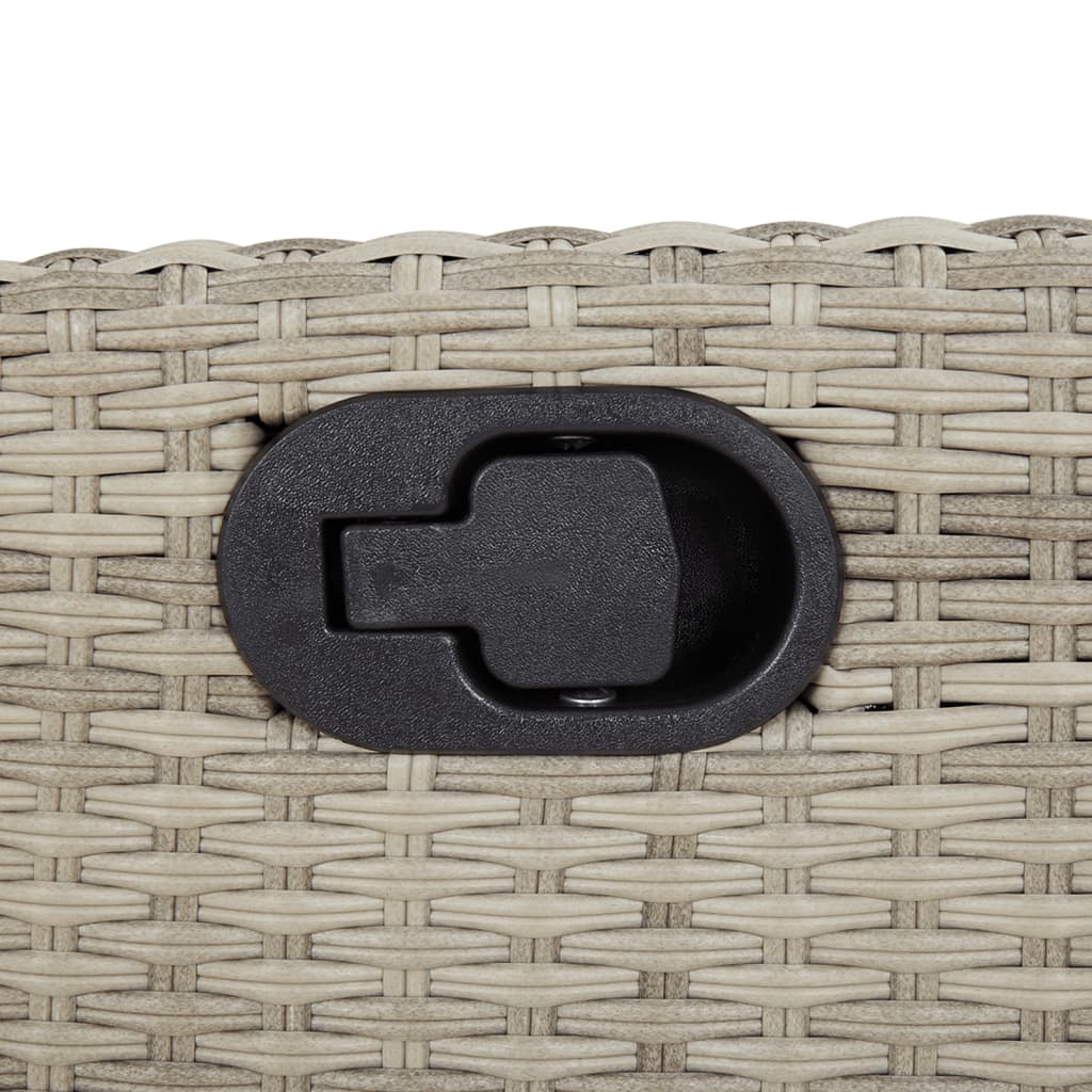 Set Pranzo da Giardino 5pz con Cuscini Grigio Chiaro Polyrattan | homemem39