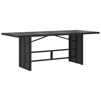 Set da Pranzo da Giardino 9 pz con Cuscini Nero in Polyrattan | homemem39