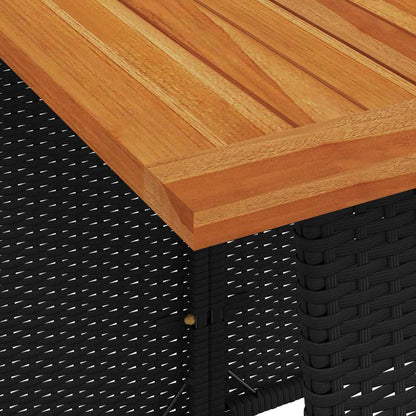 Set Divani da Giardino 6 pz con Cuscini Forma L Polyrattan Nero | homemem39