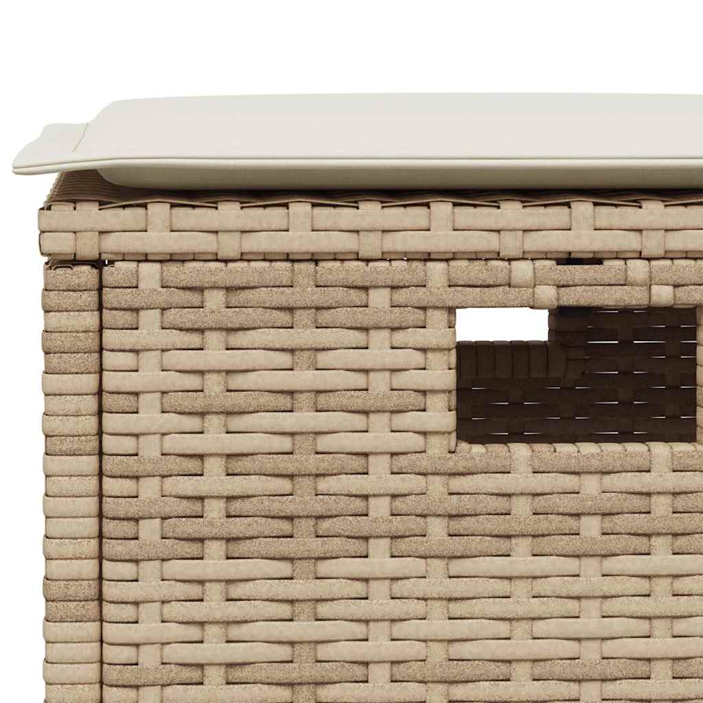 Set Divano da Giardino 6 pz con Cuscini a L Beige in Polyrattan | homemem39