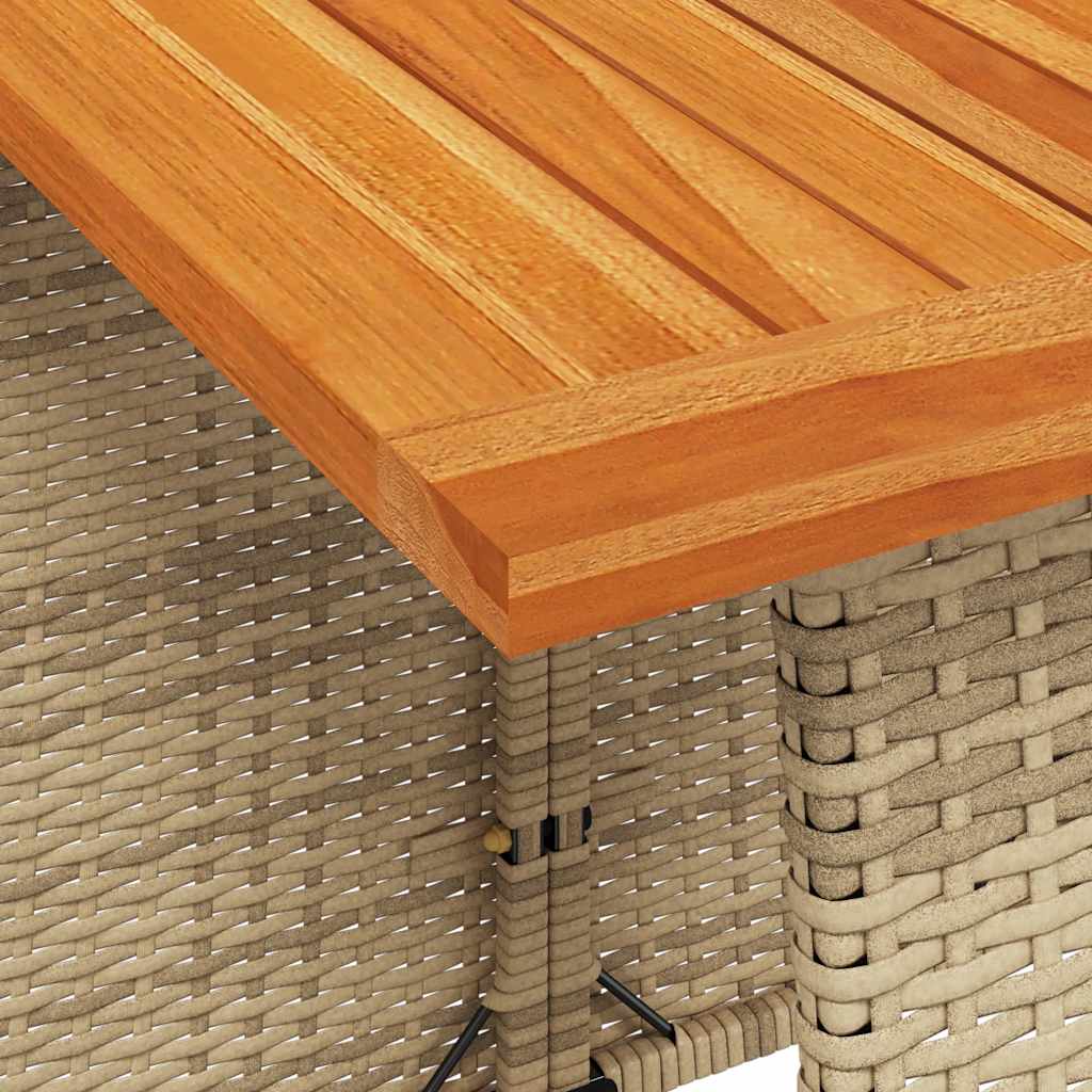 Set Divano da Giardino 6 pz con Cuscini a L Beige in Polyrattan