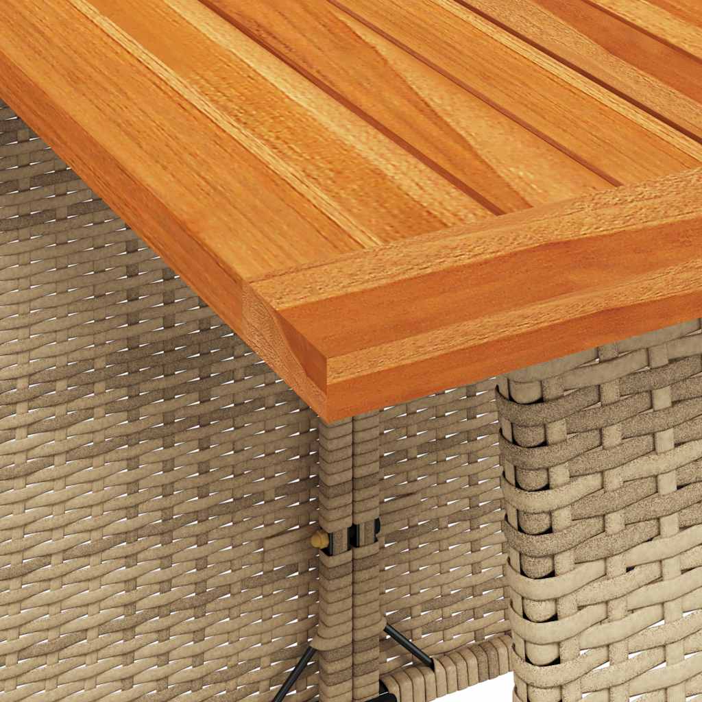 Set Divano da Giardino 6 pz con Cuscini a L Beige in Polyrattan | homemem39