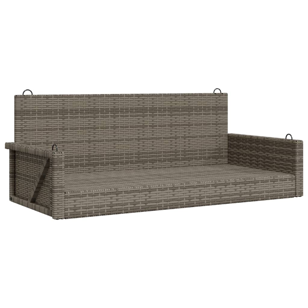 Panchina Dondolo Grigia 119x56x48 cm in Polyrattan | homemem39