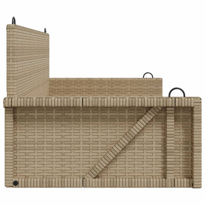 Panchina a Dondolo Beige 119x56x48 cm in Polyrattan | homemem39