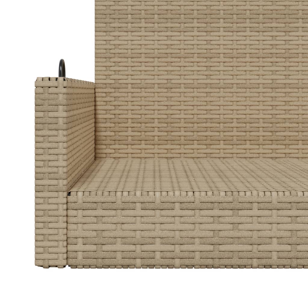 Panchina a Dondolo Beige 119x56x48 cm in Polyrattan | homemem39