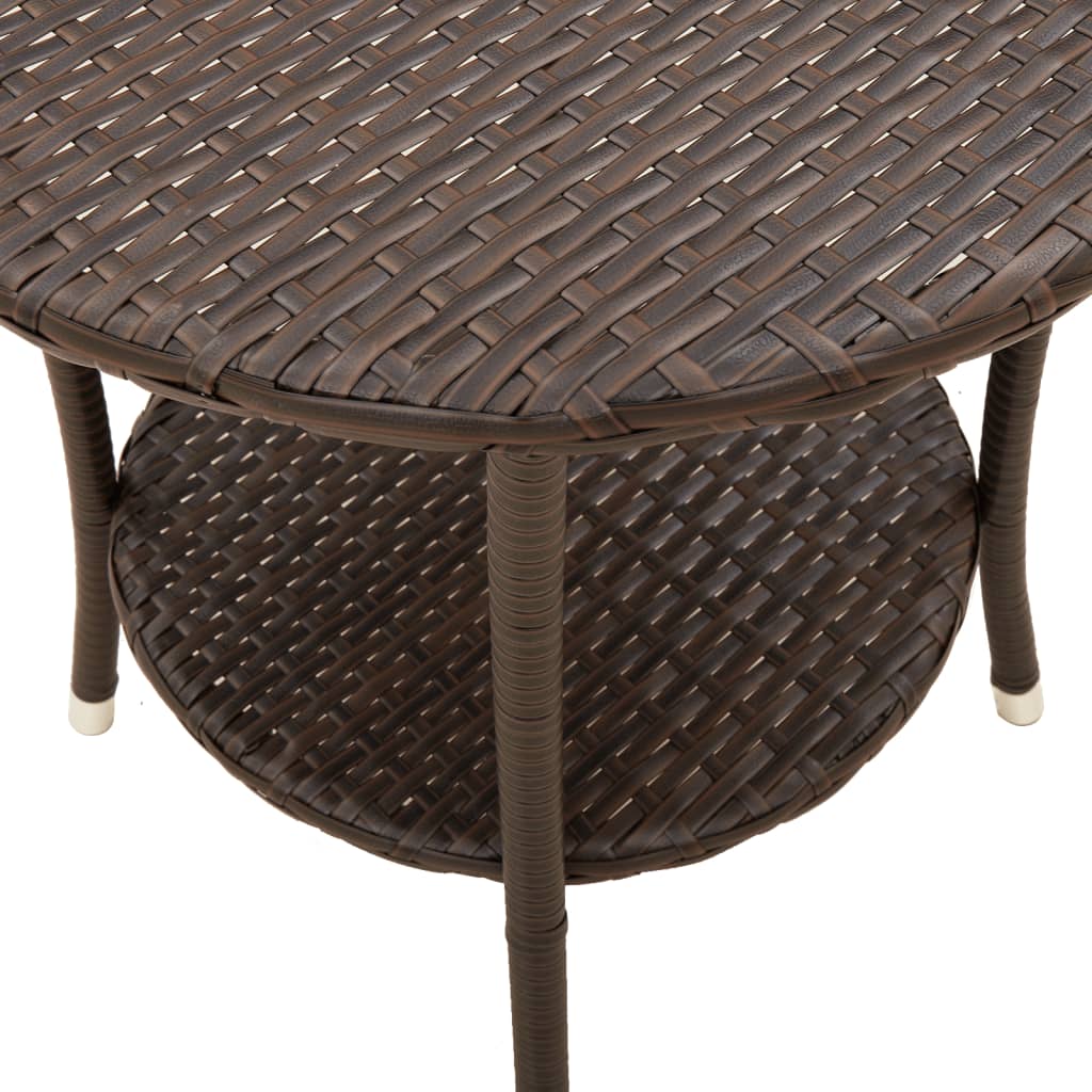 Sedie da Giardino Reclinabili 2 pz con Tavolo Polyrattan - homemem39